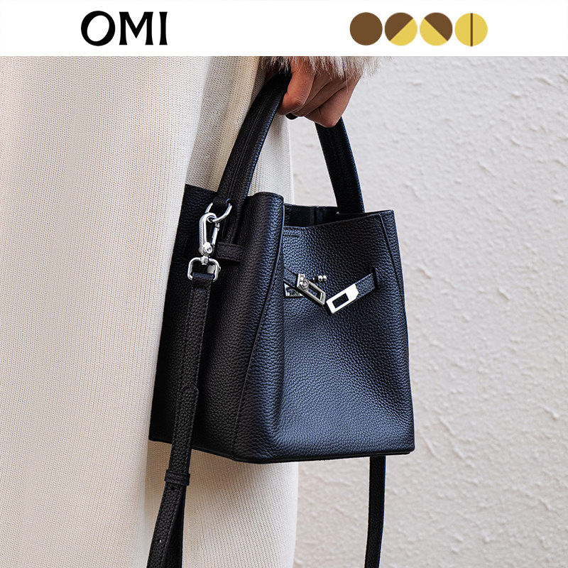 欧米omi凯莉包女包2025新款时尚潮流真皮单肩斜挎包高级感手提包