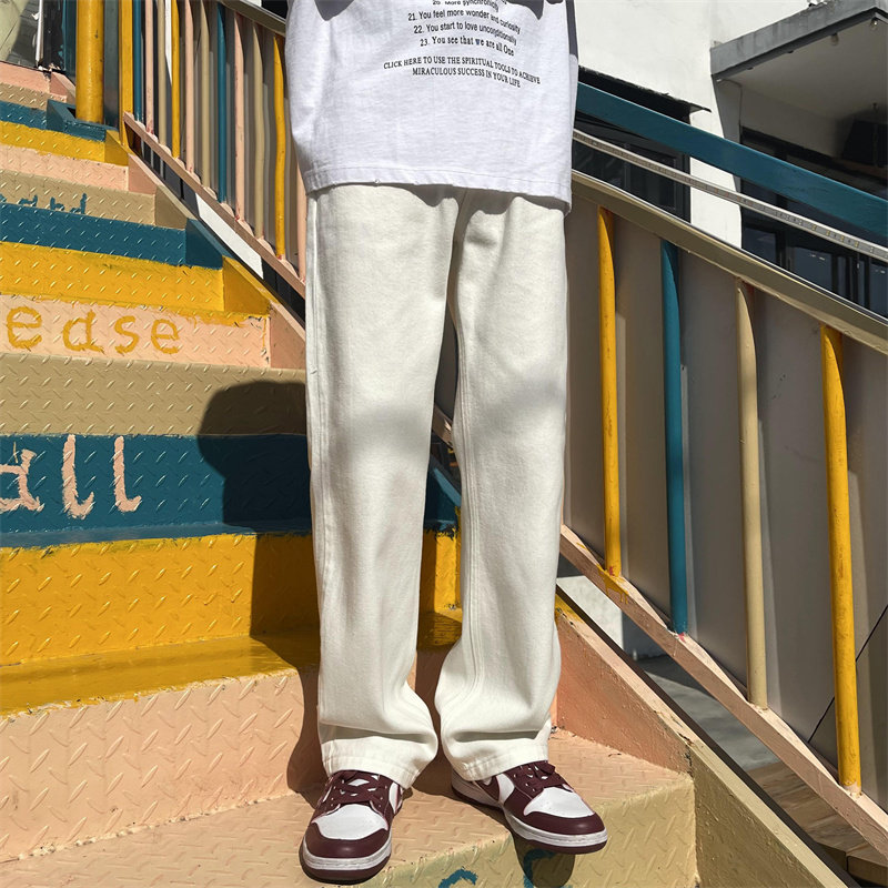 2025春季新款！宽松直筒印花牛仔长裤805-D32-P55控68,男装休闲裤,星座809B（原星座805）