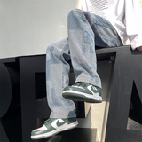 2025春季新款宽松直筒提花工艺牛仔裤805-D27-P55控68，男装牛仔裤，星座809B（原星座805）