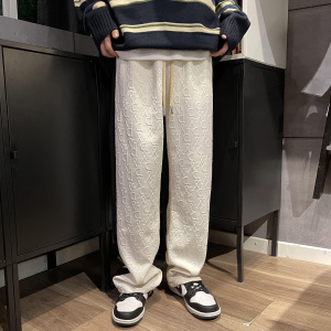 2025秋季新款！宽松直筒拼接个性休闲裤 805-KZ108-P60 控78，男装休闲裤，星座809B（原星座805）