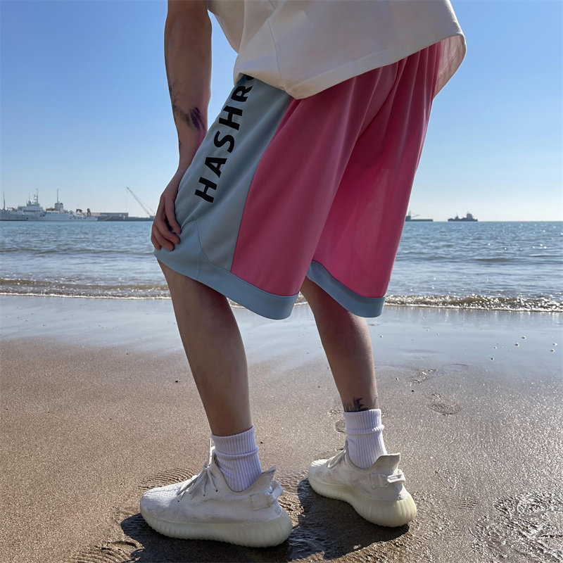 2025夏季新款！宽松直筒拼色休闲运动裤809B-DK16-P35控48,女装休闲裤,星座809B（原星座805）