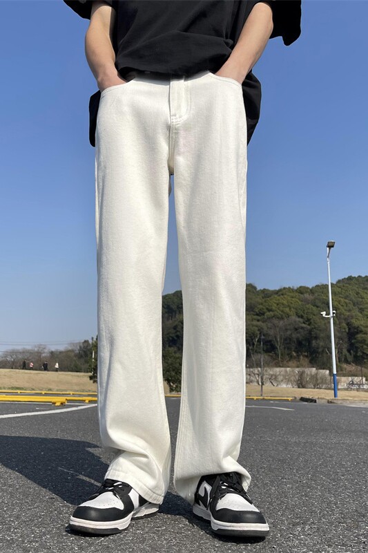 2025春季新款！宽松直筒印花牛仔裤809B-D32-P55控68,男装牛仔裤,星座809B（原星座805）