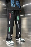 2025春季新款！宽松直筒喷漆牛仔裤805-D22-P60控78，男装牛仔裤，星座809B（原星座805）