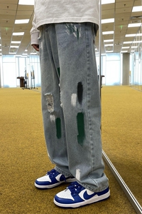 2025春季新款！宽松直筒喷漆牛仔裤 805-D22-P60 控78图片
