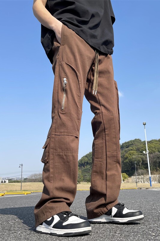 2025春季新款！帅气宽松直筒阔腿工装长裤809B-D81-P65控88,男装工装外套,星座809B（原星座805）