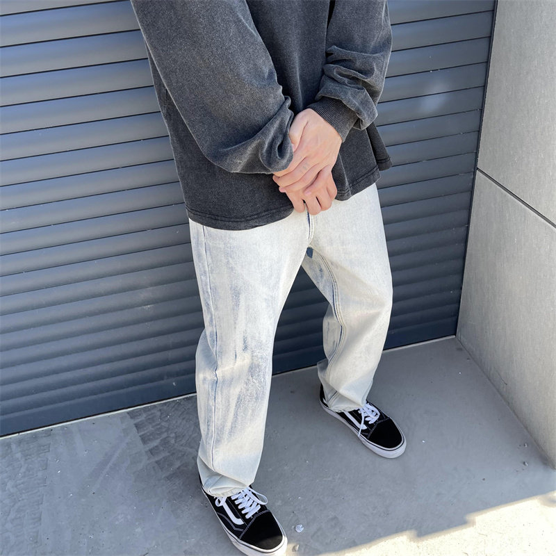 2025春季新款！宽松直筒牛仔裤805-1-D10-P60控78,男装牛仔裤,星座809B（原星座805）