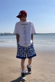 2025夏季新款！宽松印花五分短裤805-DK02-P35控48，男装牛仔裤，星座809B（原星座805）