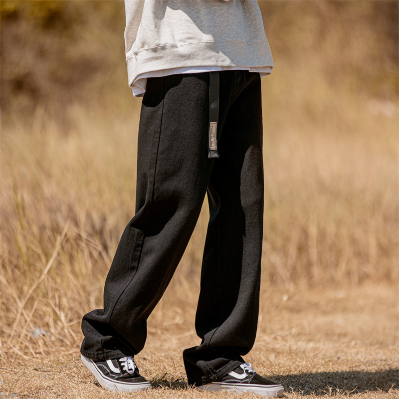 秋季新款!宽松直筒长裤阔腿纯色裤子805-KZ63-P48控68，男装休闲裤，星座809B（原星座805）