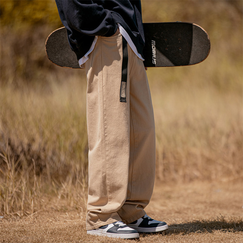 秋季新款!宽松直筒长裤阔腿纯色裤子805-KZ63-P48控68，男装休闲裤，星座809B（原星座805）