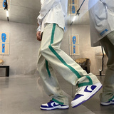 2025春季新款喷漆泼墨宽松直筒牛仔裤805-D19-P55控68，男装牛仔裤，星座809B（原星座805）