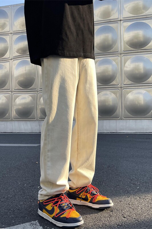 2025春季新款！宽松直筒牛仔裤805-1-D10-P60控78,男装牛仔裤,星座809B（原星座805）