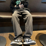 2025秋季新款！宽松直筒牛仔裤纯色裤子805-KZ105-P48控68，男装牛仔裤，星座809B（原星座805）