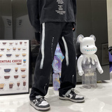 2025春季新款喷漆泼墨宽松直筒牛仔裤805-D19-P55控68，男装牛仔裤，星座809B（原星座805）