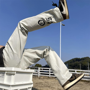 2025春季新款！宽松直筒印花牛仔裤 809B-D32-P55 控68图片
