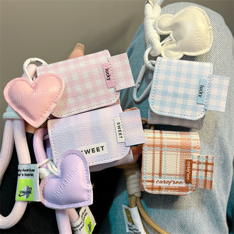 ins小众简约皮质格纹适用airpods3保护套苹果2代蓝牙airpodspro耳机壳,3C数码配件,耳机保护套,淘宝优惠券,粉丝福利购,淘宝优惠卷