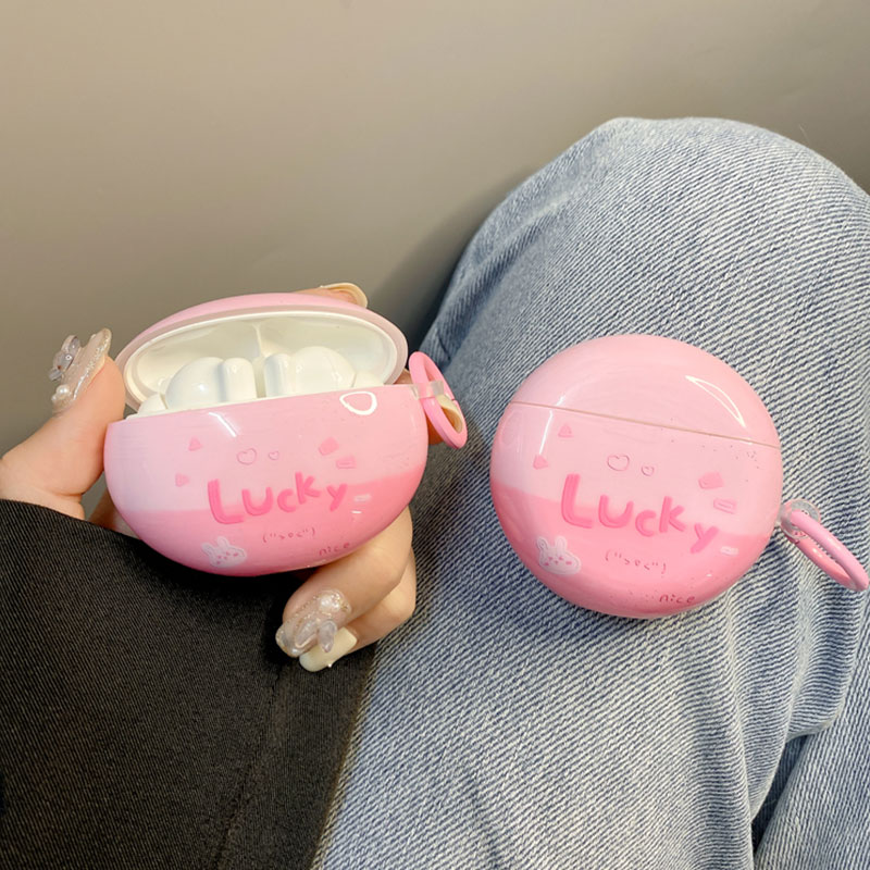 适用freebuds4保护套粉色兔子