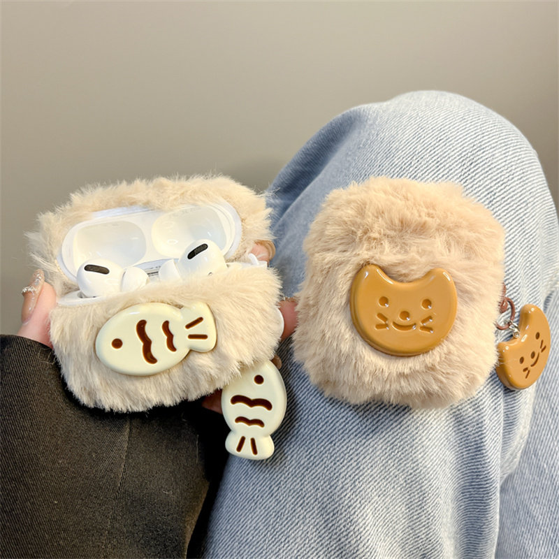 适用airpods保护套可爱小鱼猫咪