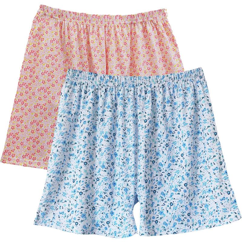 女士纯棉短裤睡裤全棉中老年人宽松大码妈妈夏季家居平角短裤外穿,女士内衣/男士内衣/家居服,睡裤/家居裤,淘宝优惠券,粉丝福利购,淘宝优惠卷