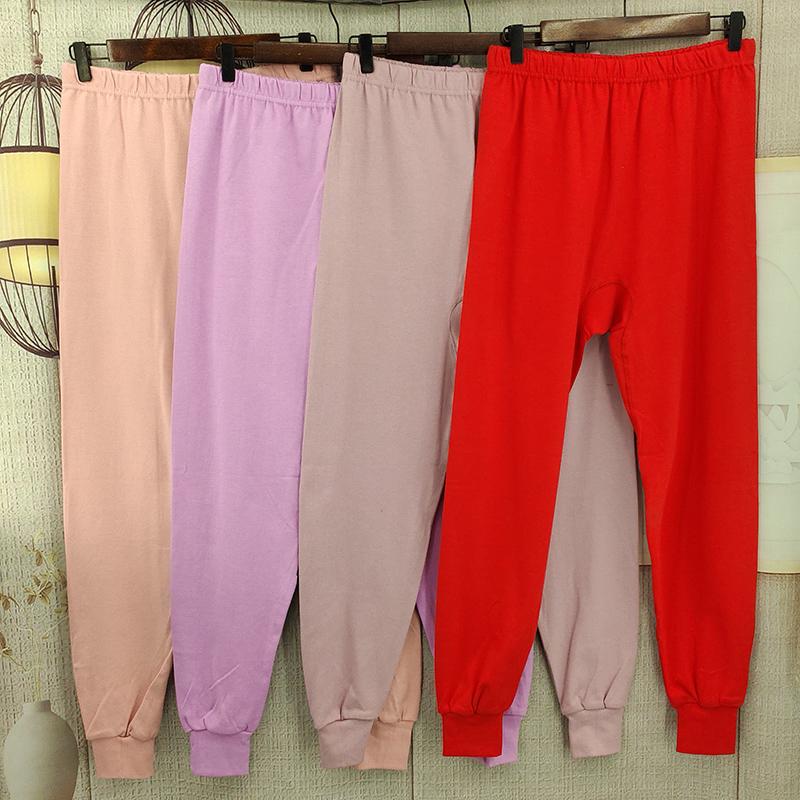 妈妈大码宽松高腰衬裤保暖棉毛裤