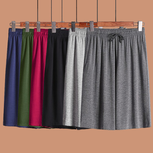 短裤莫代尔男士薄款睡裤夏季