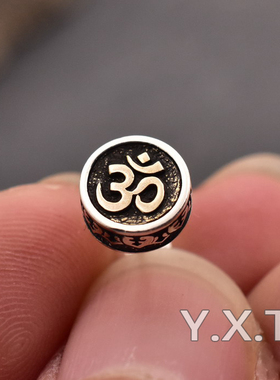 925纯银耳钉复古欧美风金色符号