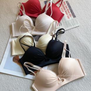 椿珏坞 【9393】小胸微聚拢舒适丨蕾丝舒适内衣夏无钢圈小胸内衣