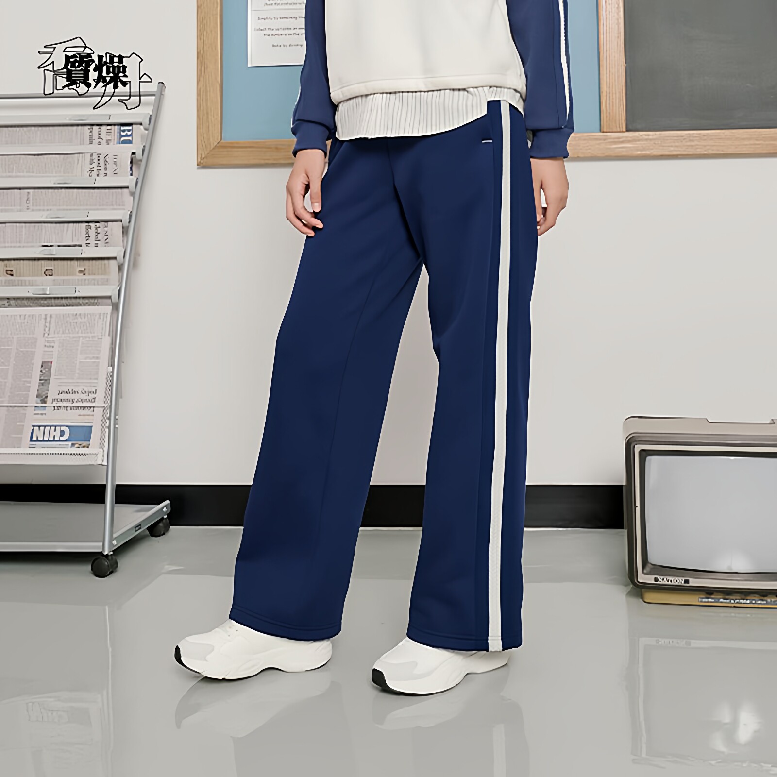 乔丹质燥针织宽松复古女长裤2025年冬季新款商场同款QDLKL2254235