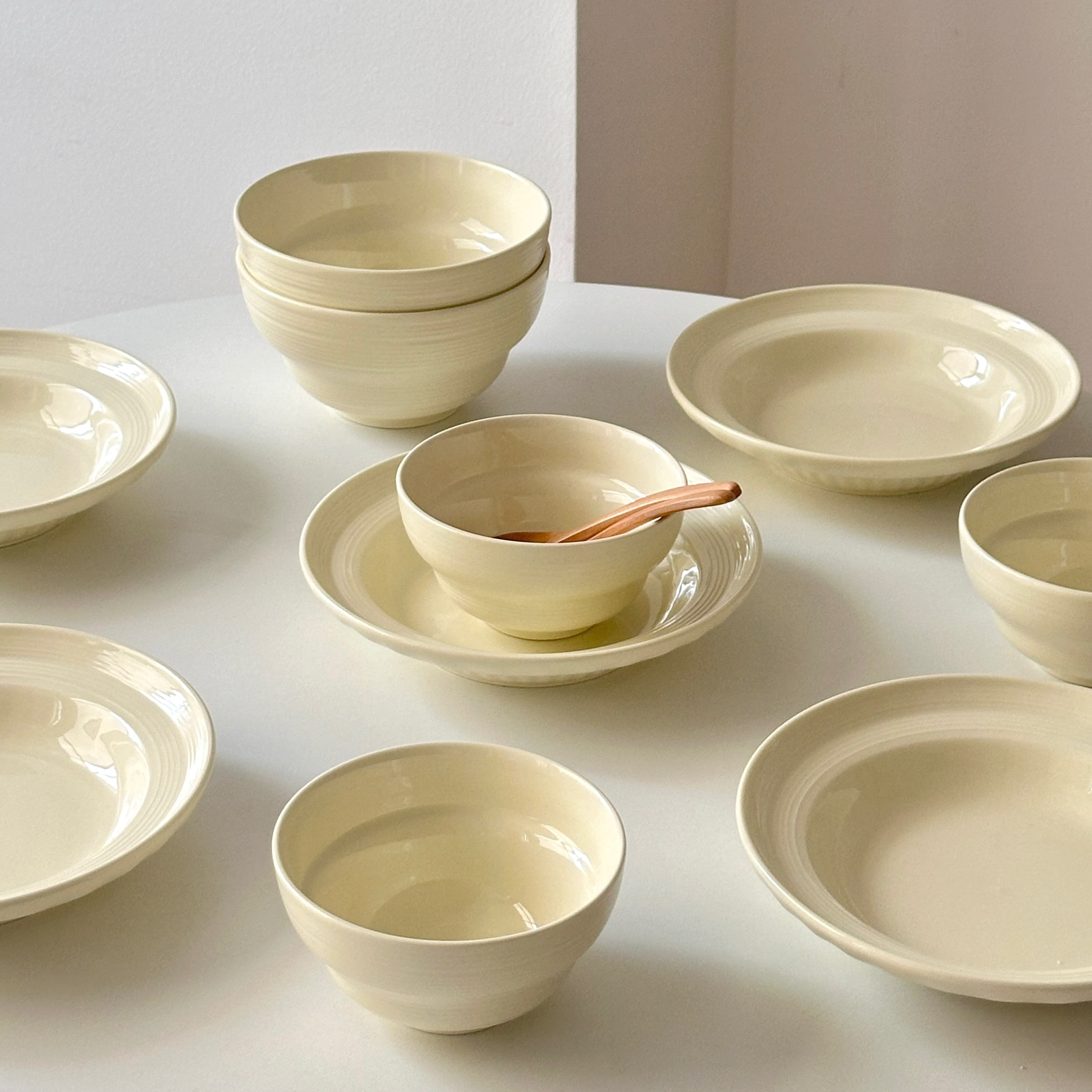 噗噗家 法式奶油风家用陶瓷螺纹米饭碗水果沙拉酸奶碗草帽盘汤盘,餐饮具,盘,淘宝优惠券,粉丝福利购,淘宝优惠卷