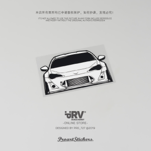 PRV®原创JDM系列 RB ver.1 ZN6\ZC6反光三角窗玻璃贴油箱盖贴纸