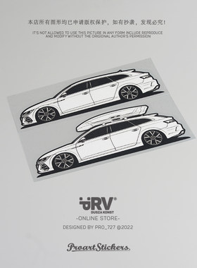 PRV®不干胶反光车贴CCwagon