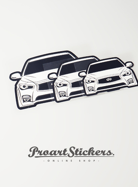 PROart原创 英菲INF Q50\Q50L 反光车贴油箱盖三角窗后档玻璃贴纸