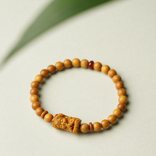 24手工DIY手串扎基拉姆单圈多圈檀香串珠玛瑙多彩玉髓圆珠绿度母