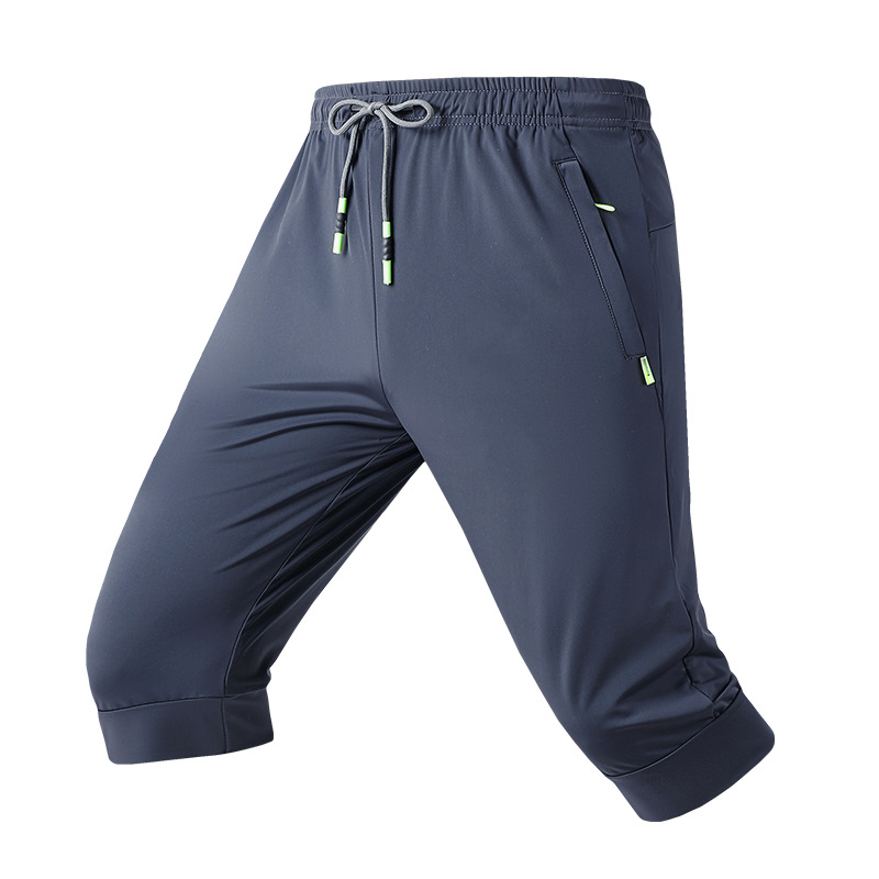 新款冰丝短裤男士透气速干裤运动裤休闲短裤七分裤蓝球裤沙滩