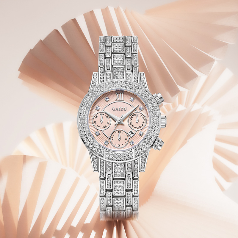 女表满天星石英表时尚潮流女生手表高级感镶钻情人节礼物防水腕表