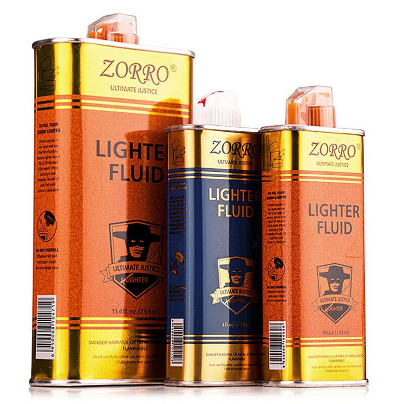 ZORRO佐罗打火机燃料ZP通用煤油清香型火石棉芯棉花配件套装火机图片