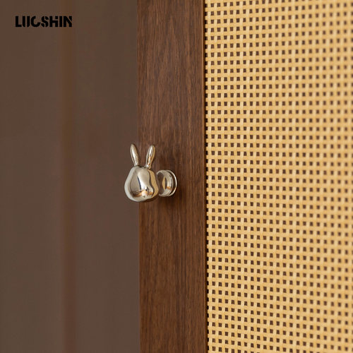 复古钛银单孔拉手衣柜法式北欧