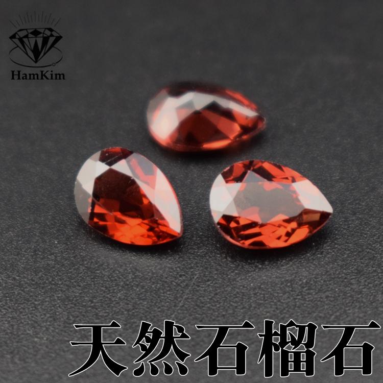 水滴形天然石榴石diy镶嵌配石图片