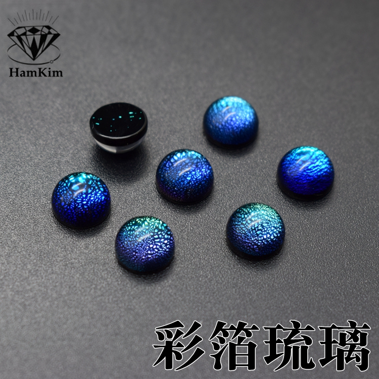 彩箔琉璃圆形平底圆形