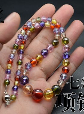 七彩皓石泰国宗教风佩戴佛珠手链
