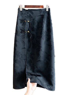 高级感提花半身中长裙女装春夏季