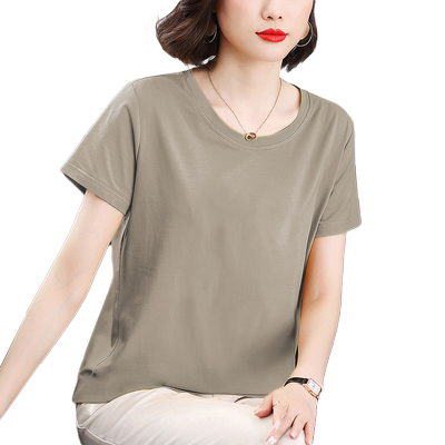 夏季圆领韩版宽松胖mm大码短袖女