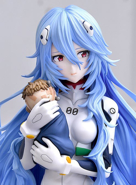 福音战士 EVA新剧场版长发跪姿绫波丽手办坐姿美少女动漫模型摆件