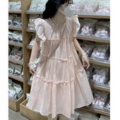 微胖无袖 连衣裙夏季 12岁中大童13女孩15初中生18木耳边中长蛋糕裙