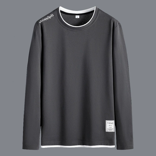 Хлопковый комплект, осенний лонгслив, базовая рубашка для пожилых людей, для среднего возраста