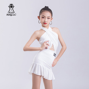 鹏翼之美2025新款拉丁舞服装女童舞蹈服夏季专用日常练功服半身裙