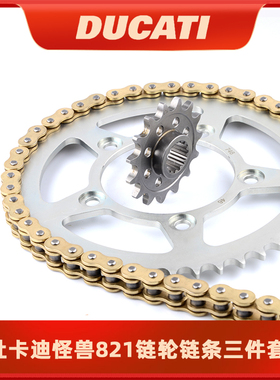 适用杜卡迪DUCATI怪兽821静音降噪链轮牙盘链盘套链征和油封链条