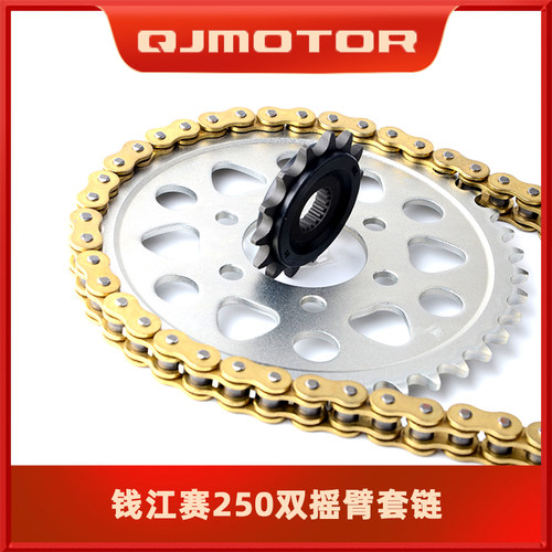 钱江QJ250GS-29F赛250青春版 Mini版 双摇臂链轮牙盘征和油封链条