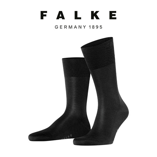 FALKE纯色商务休闲男士中筒袜