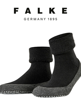 FALKE鹰客Cosyshoe保暖居家羊毛室内防滑底绒毛里中筒男袜16560