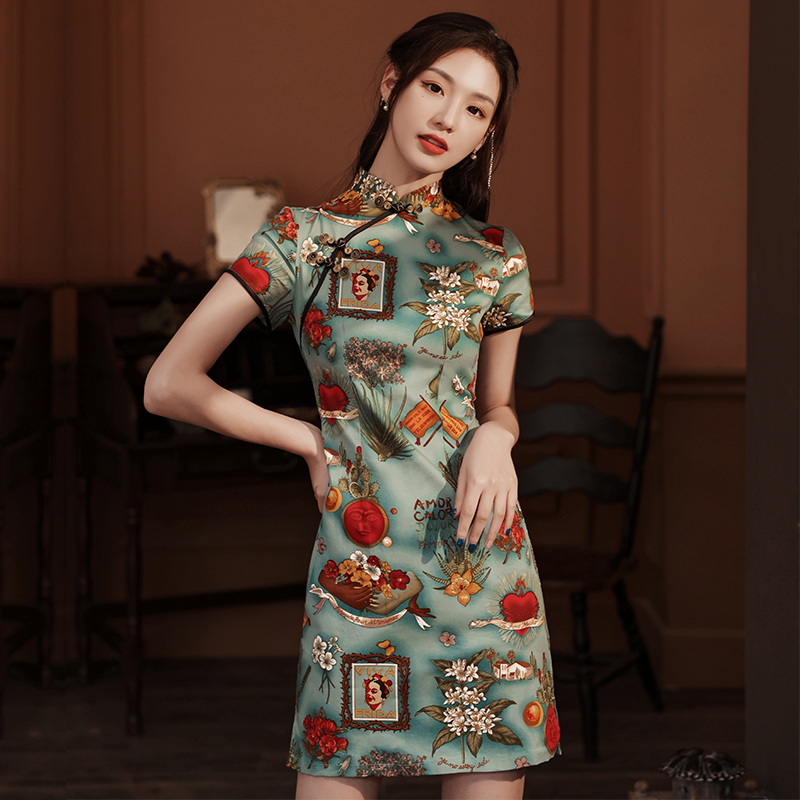 Summer elegant cheongsam, season 2022